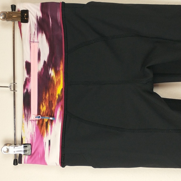 Lululemon Pace Rival Crop Leggings 2 Mesh Luxtreme Black Pigment Wind Berry - Picture 7 of 9